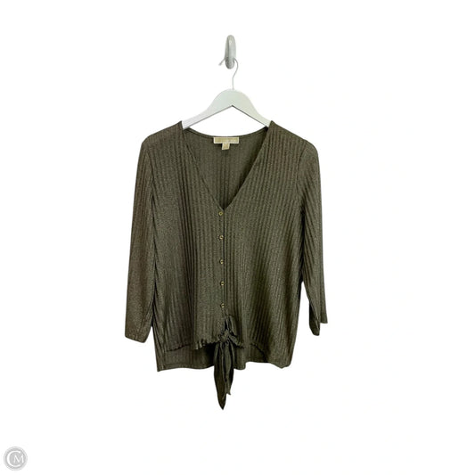 Top Long Sleeve By Michael By Michael Kors In Gold, Size: L