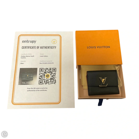 Wallet Luxury Designer By Louis Vuitton, Size: Small