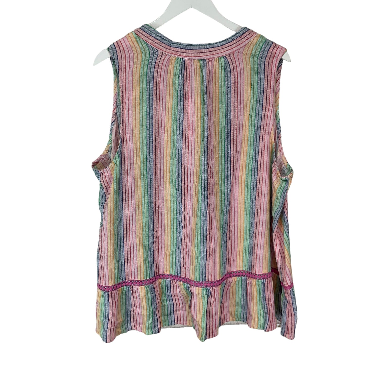 Striped Pattern Top Sleeveless Crown And Ivy, Size Xxl