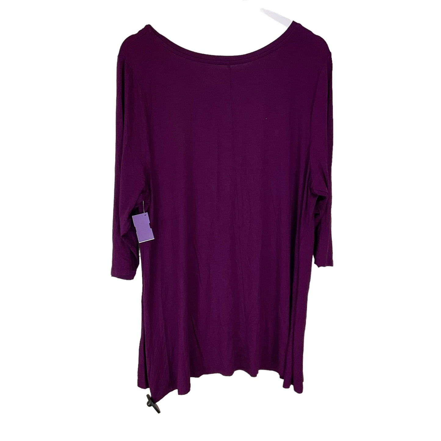 Purple Top Short Sleeve Basic Lane Bryant, Size 1x
