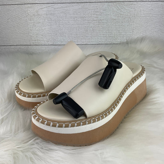 Cream Sandals Heels Platform Dolce Vita, Size 6