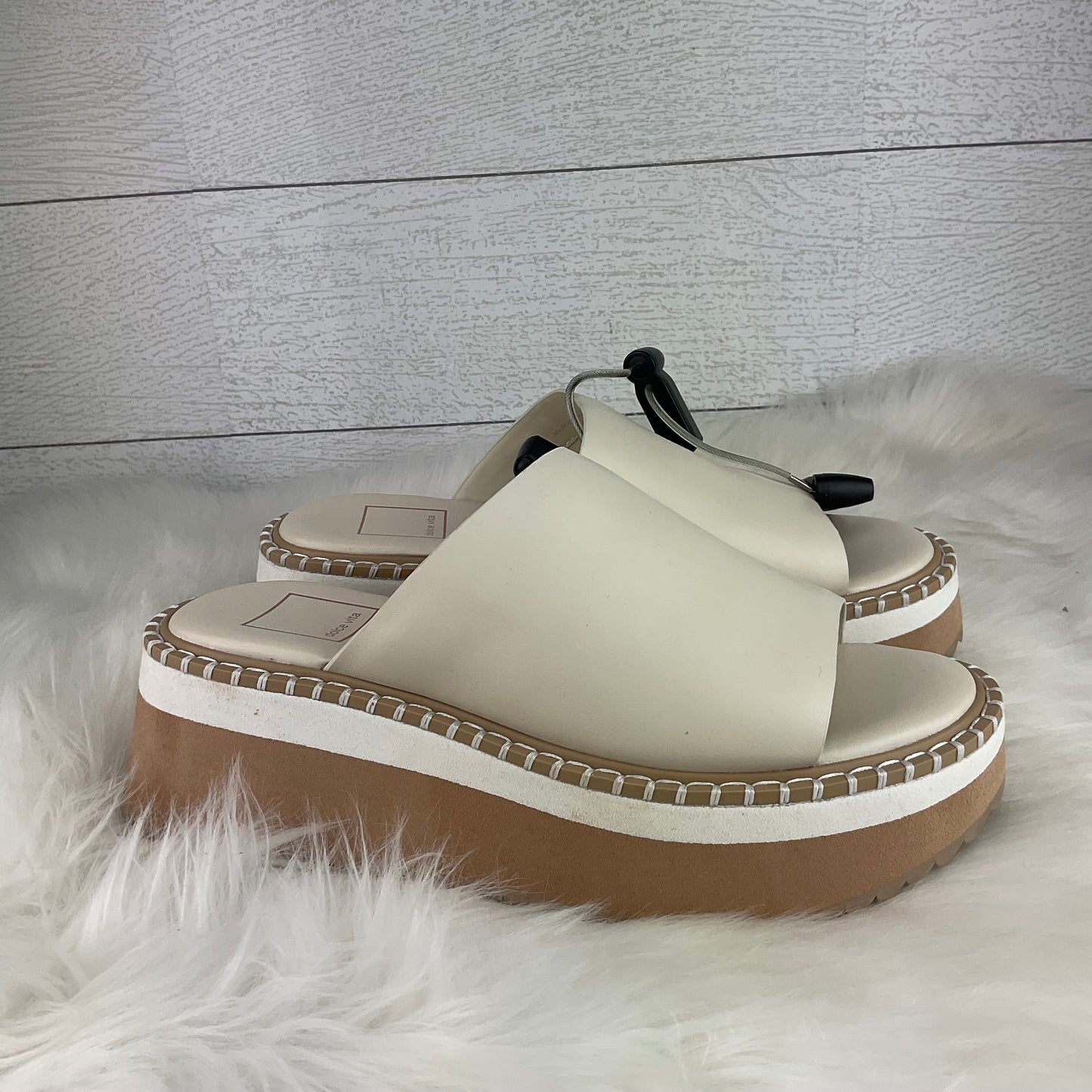 Cream Sandals Heels Platform Dolce Vita, Size 6