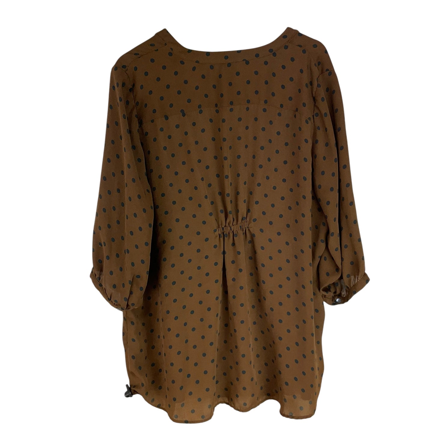 Top Long Sleeve By Lands End In Brown, Size: 2x