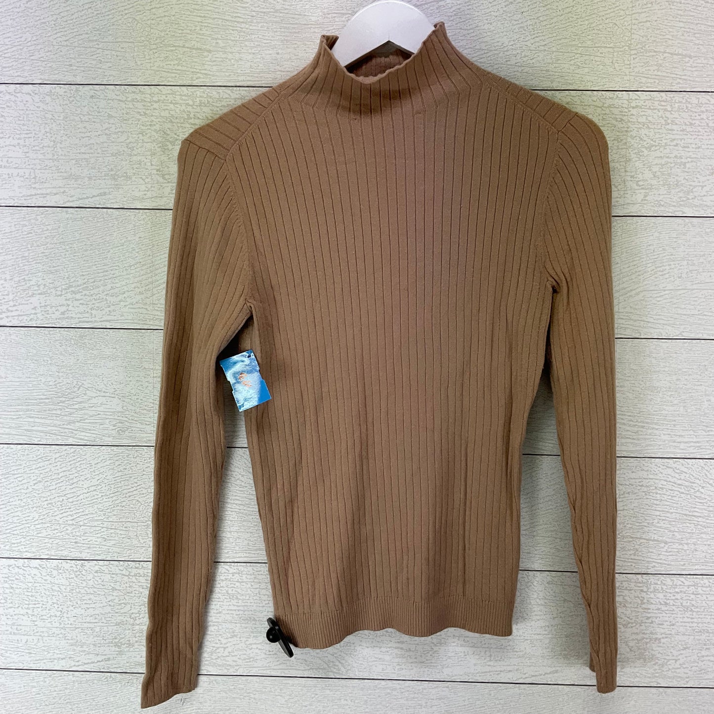 Top Long Sleeve Basic By Loft In Brown, Size: M