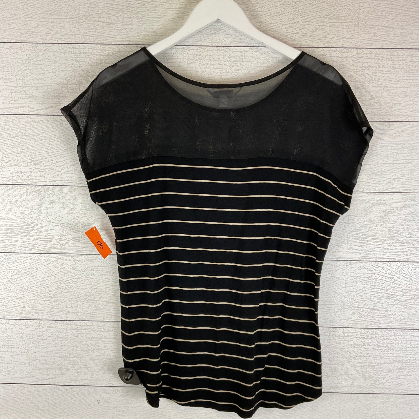 Top Short Sleeve By Charming Charlie In Black, Size: S