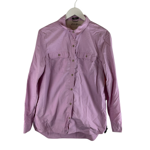 Top Long Sleeve By Eddie Bauer In Pink, Size: L