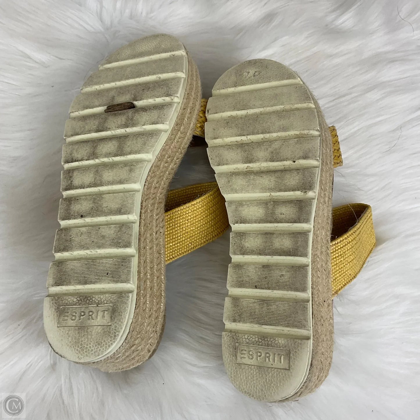 Sandals Heels Platform By Clothes Mentor In Yellow, Size: 10