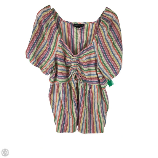 Top Short Sleeve By Lane Bryant In Striped Pattern, Size: 1x