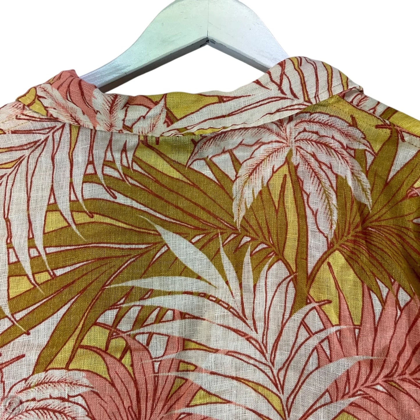 Top Long Sleeve By Tahari By Arthur Levine In Orange & Yellow, Size: M