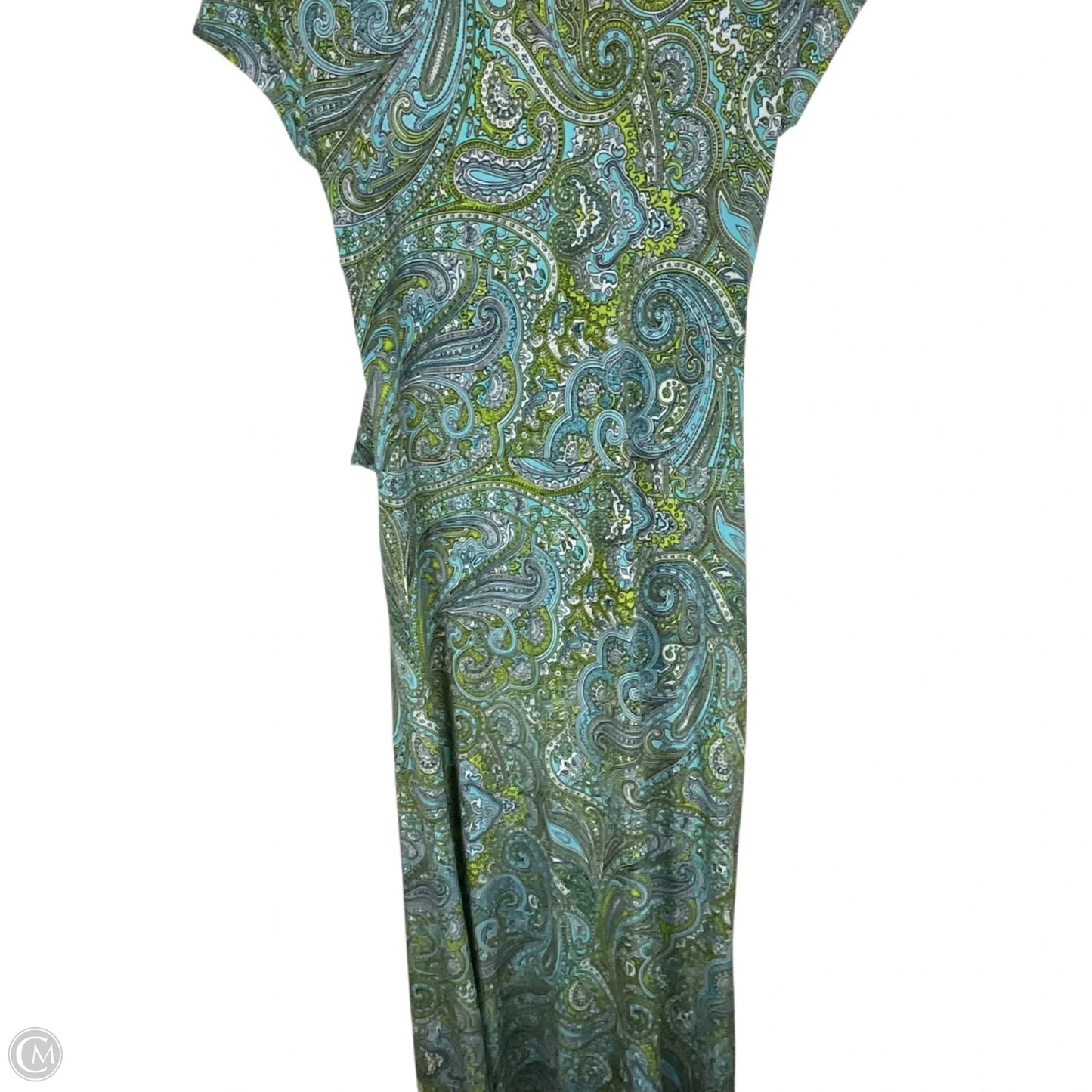 Dress Casual Maxi By Michael By Michael Kors In Blue & Green, Size: 8