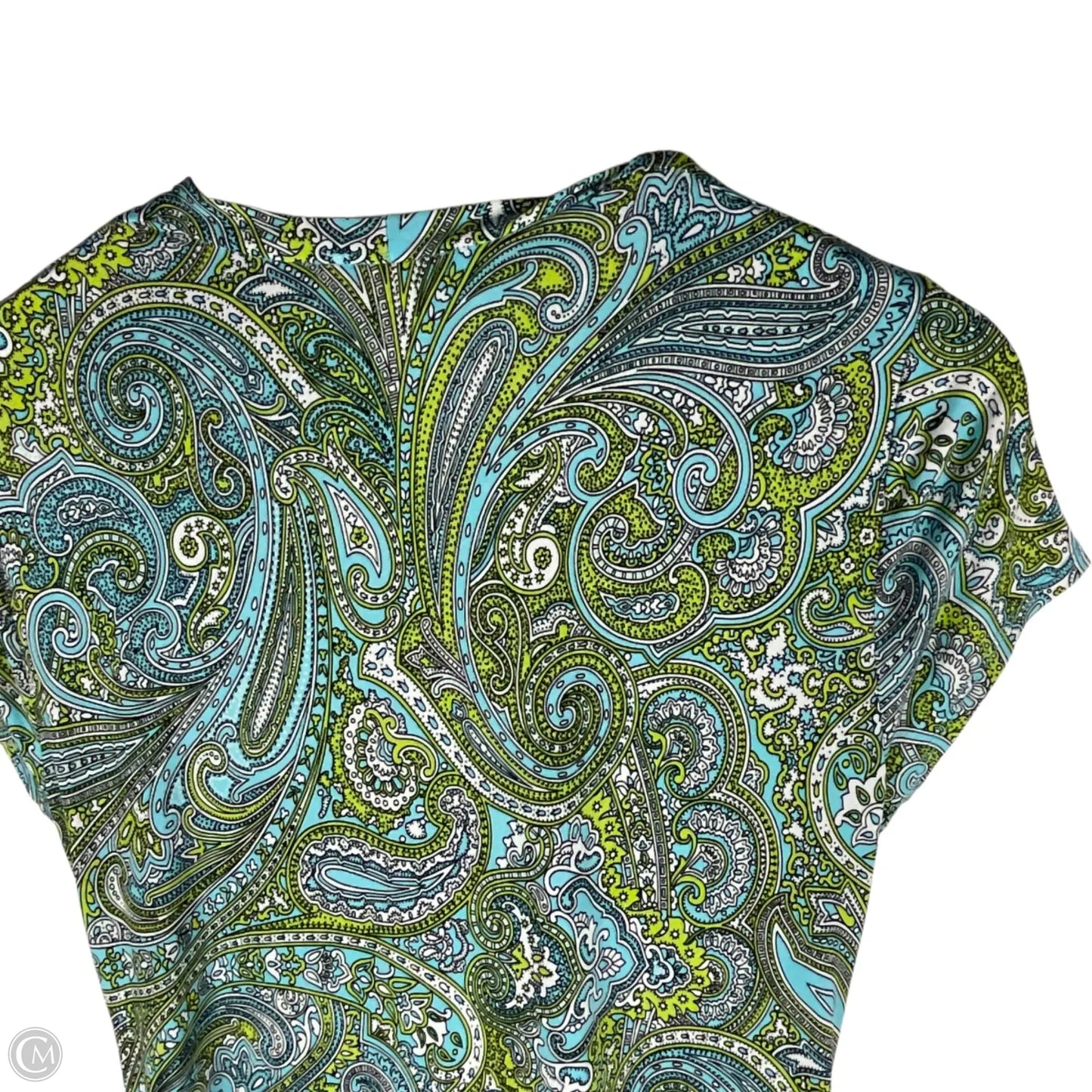 Dress Casual Maxi By Michael By Michael Kors In Blue & Green, Size: 8