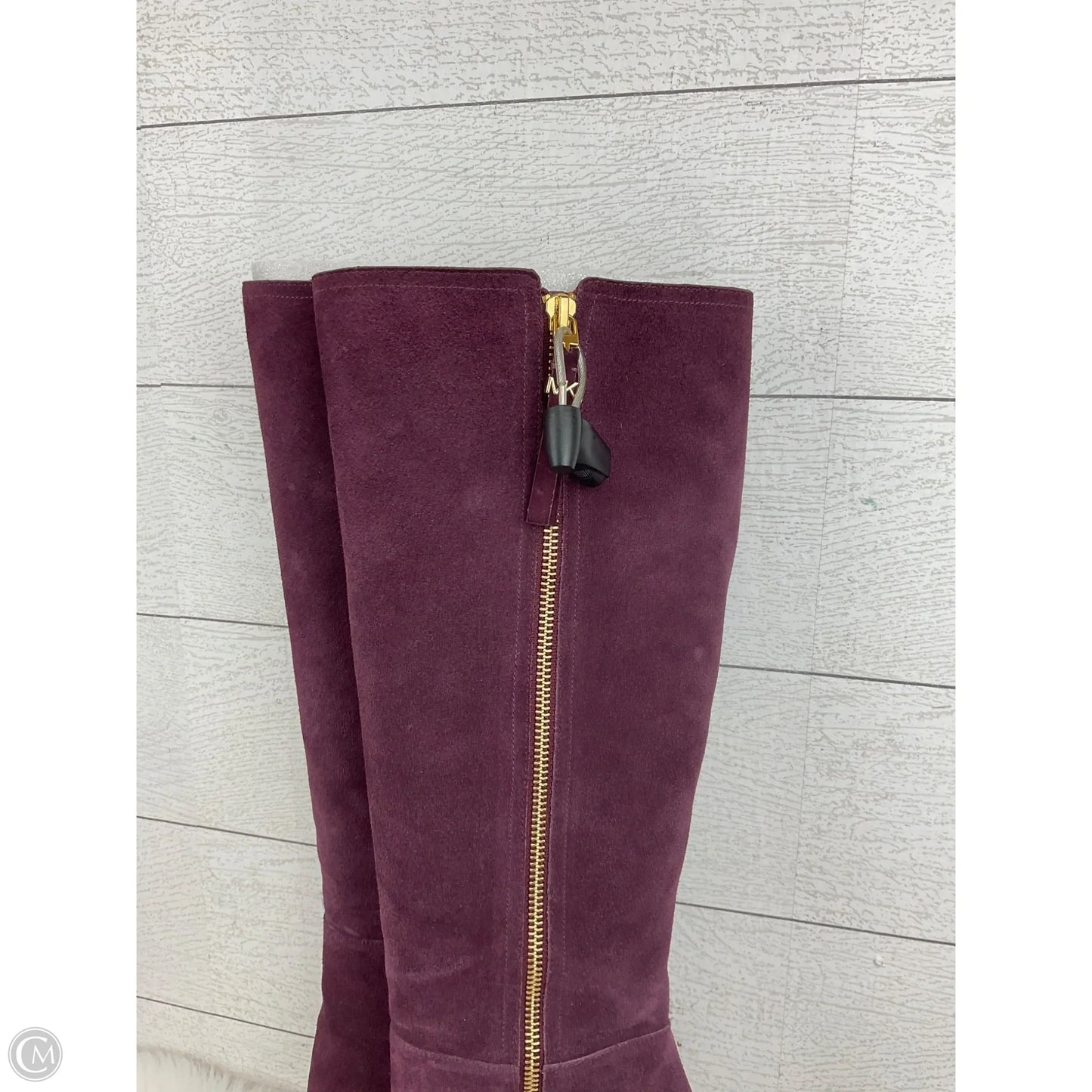 Boots Designer By Michael Kors In Purple, Size: 7