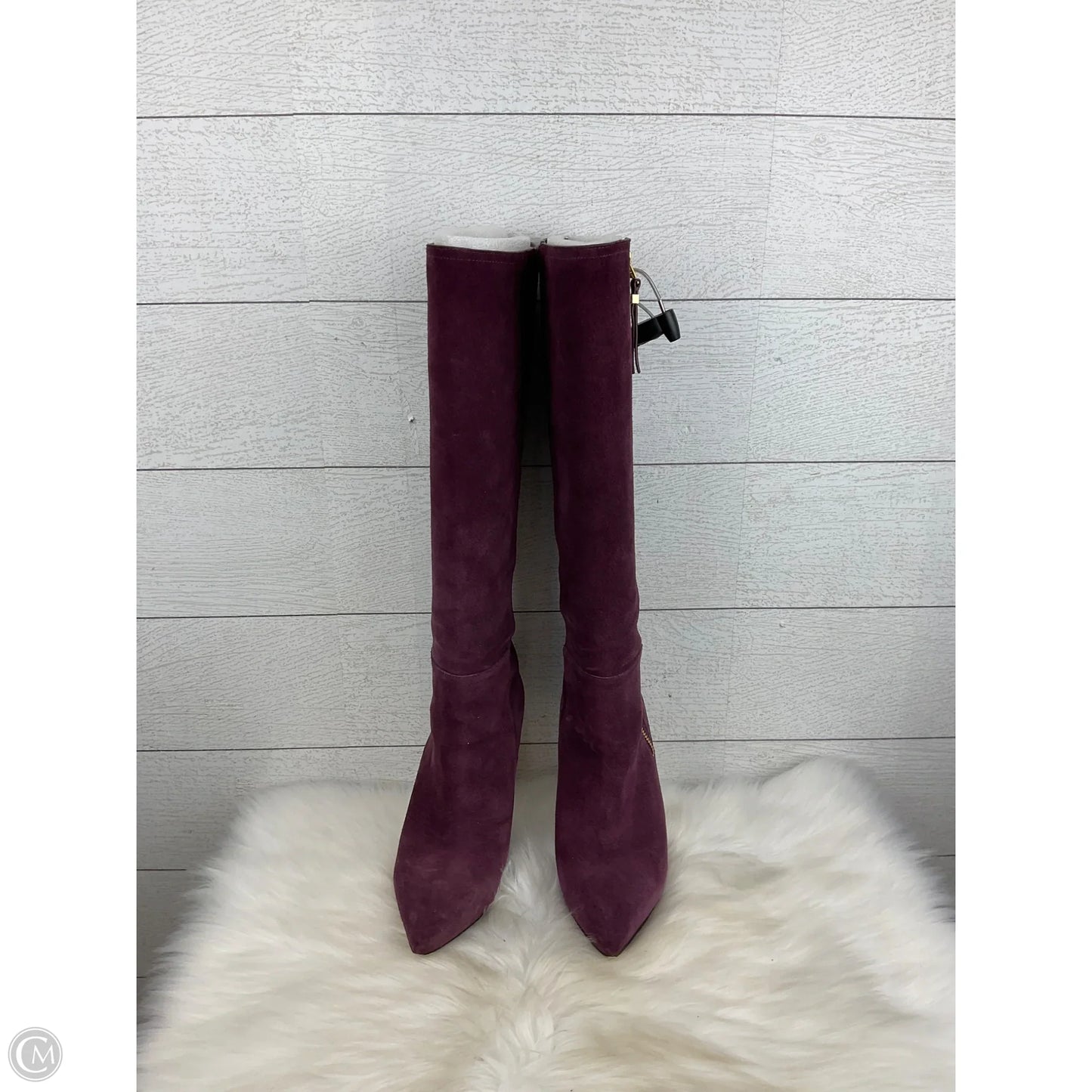 Boots Designer By Michael Kors In Purple, Size: 7