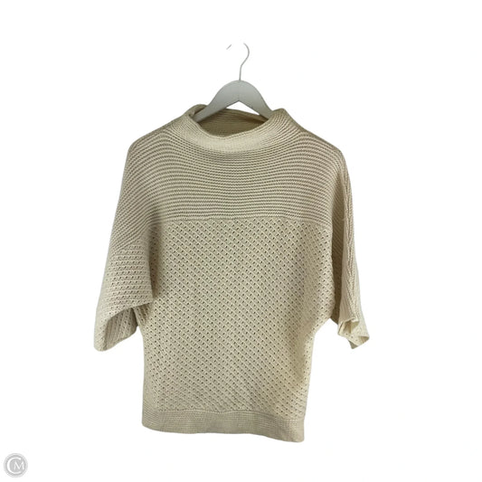 Sweater Short Sleeve By Clothes Mentor In Cream, Size: M