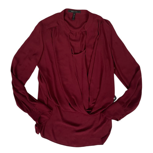 Top Ls By Bcbgmaxazria In Maroon, Size:S