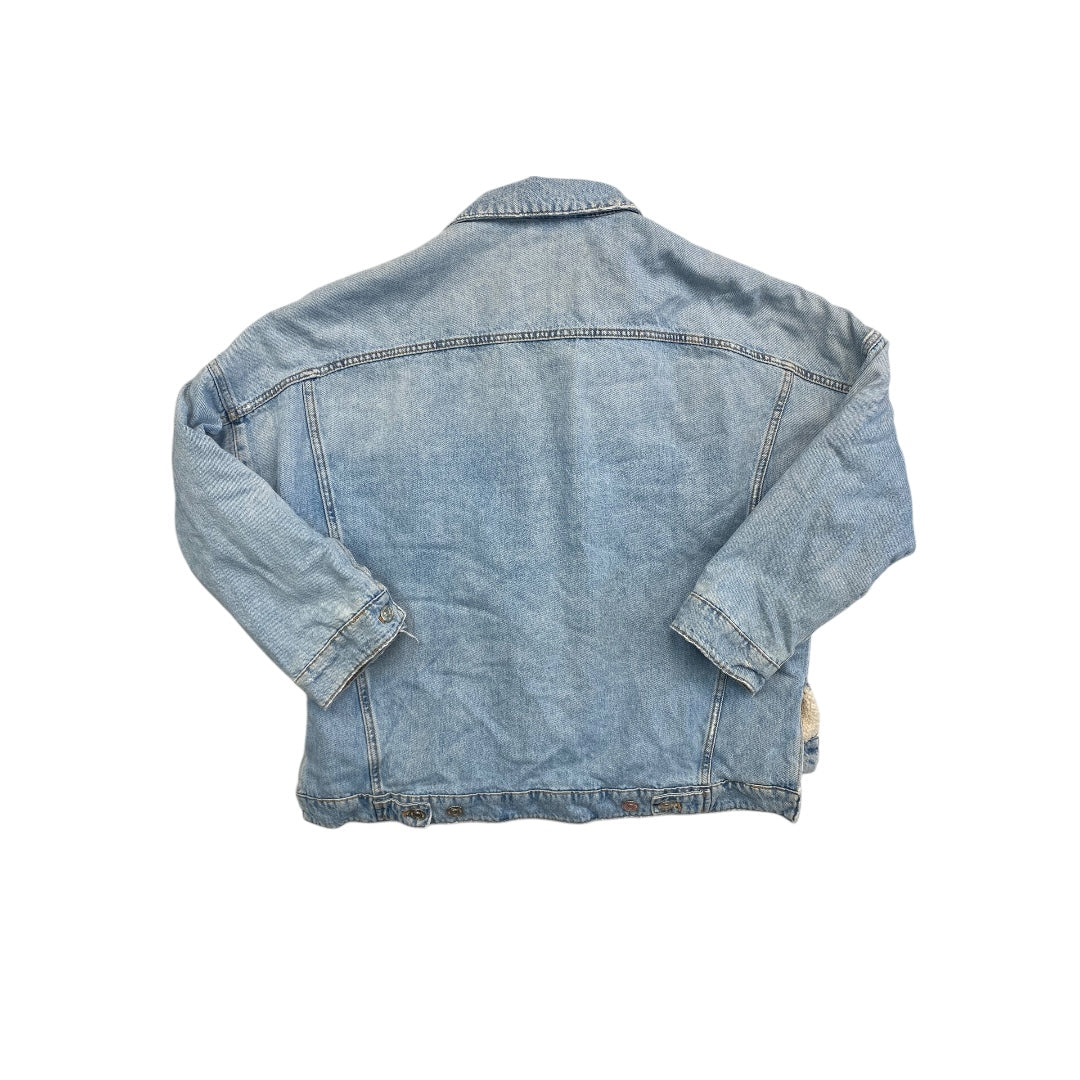 Jacket Denim By Zara In Blue Denim, Size:S