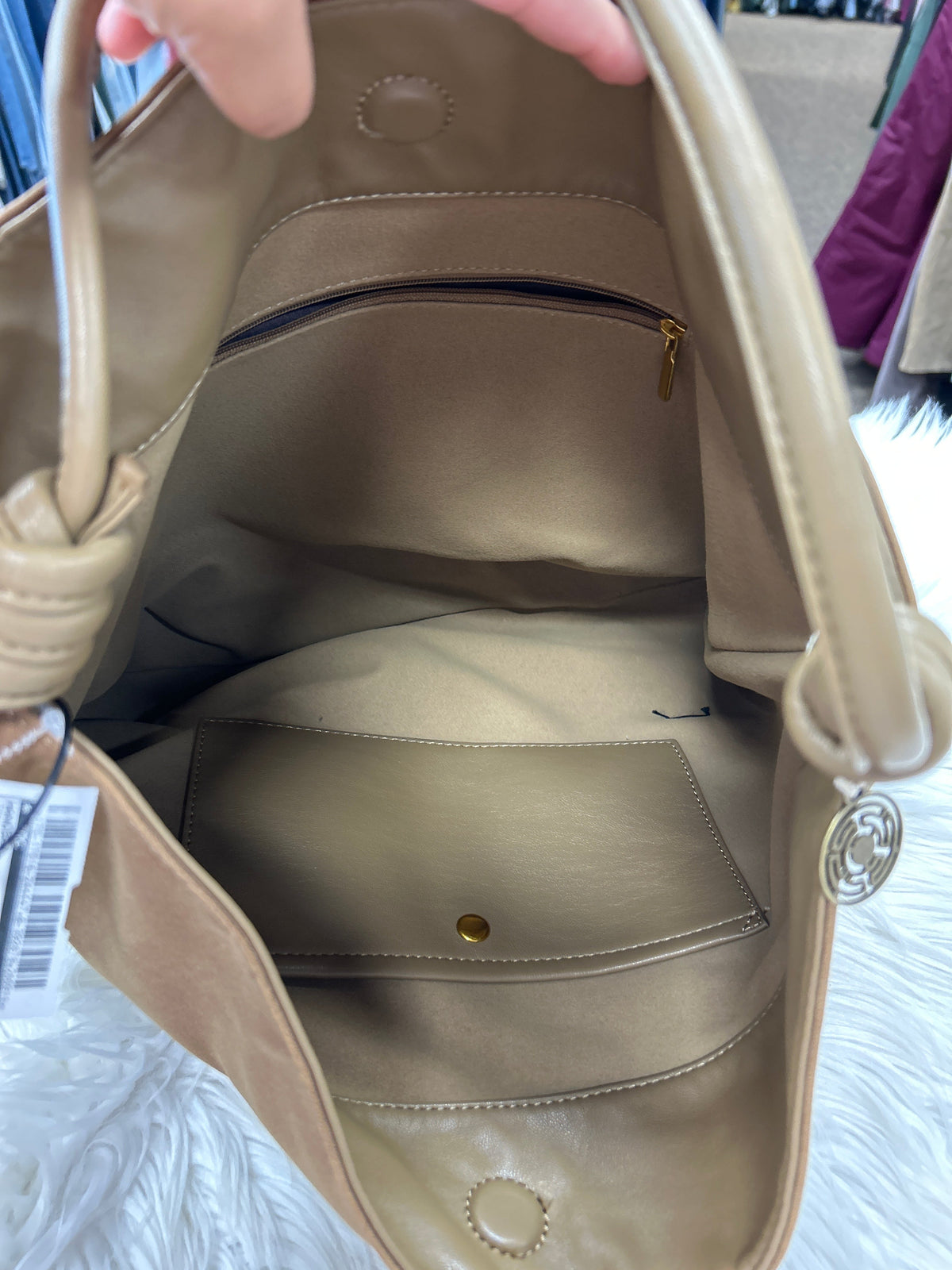 Handbag By Cmc In Tan, Size:Large