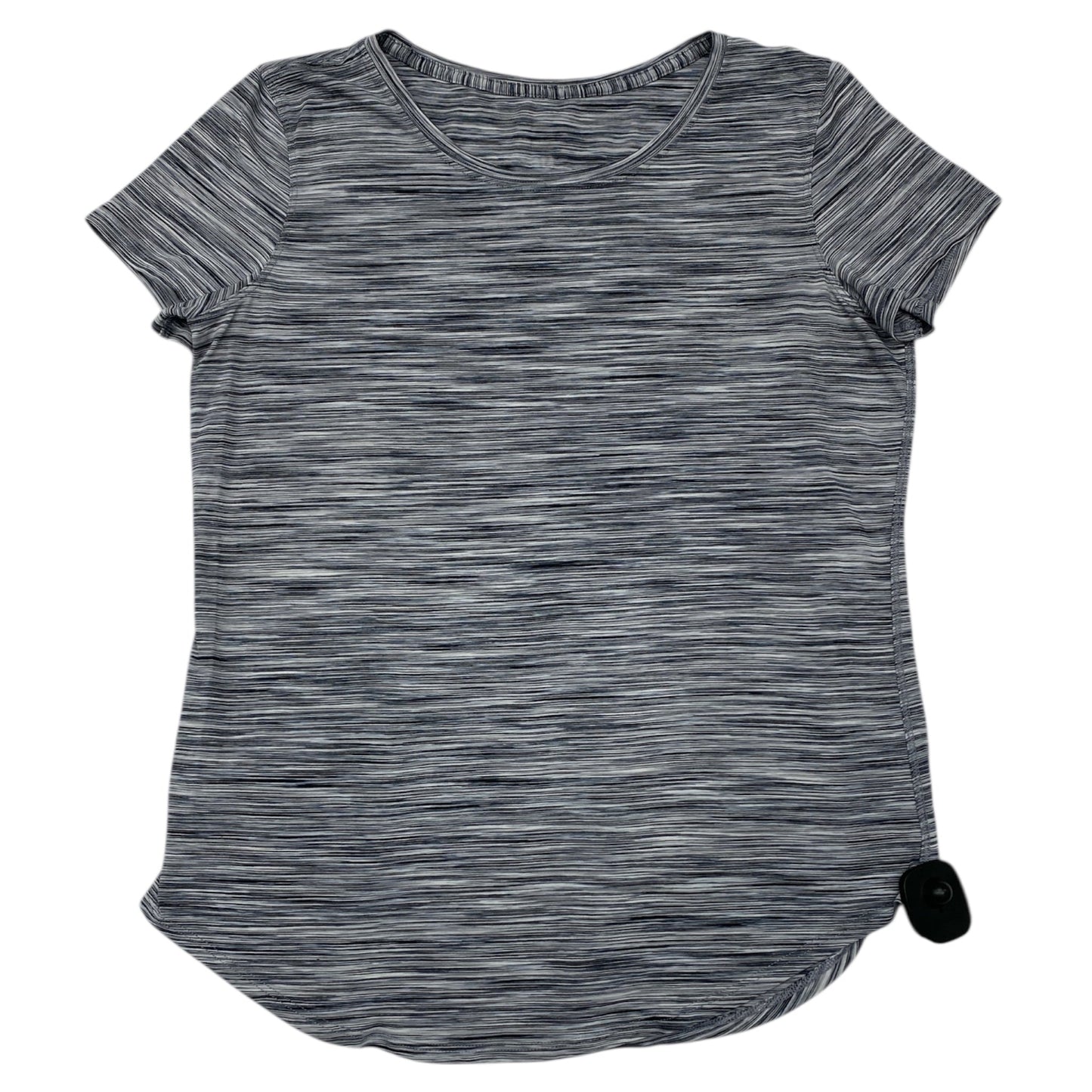 Athletic Top Ss By Lululemon In Grey, Size:S