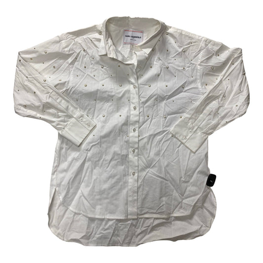 Top Ls Designer By Karl Lagerfeld In White, Size:M