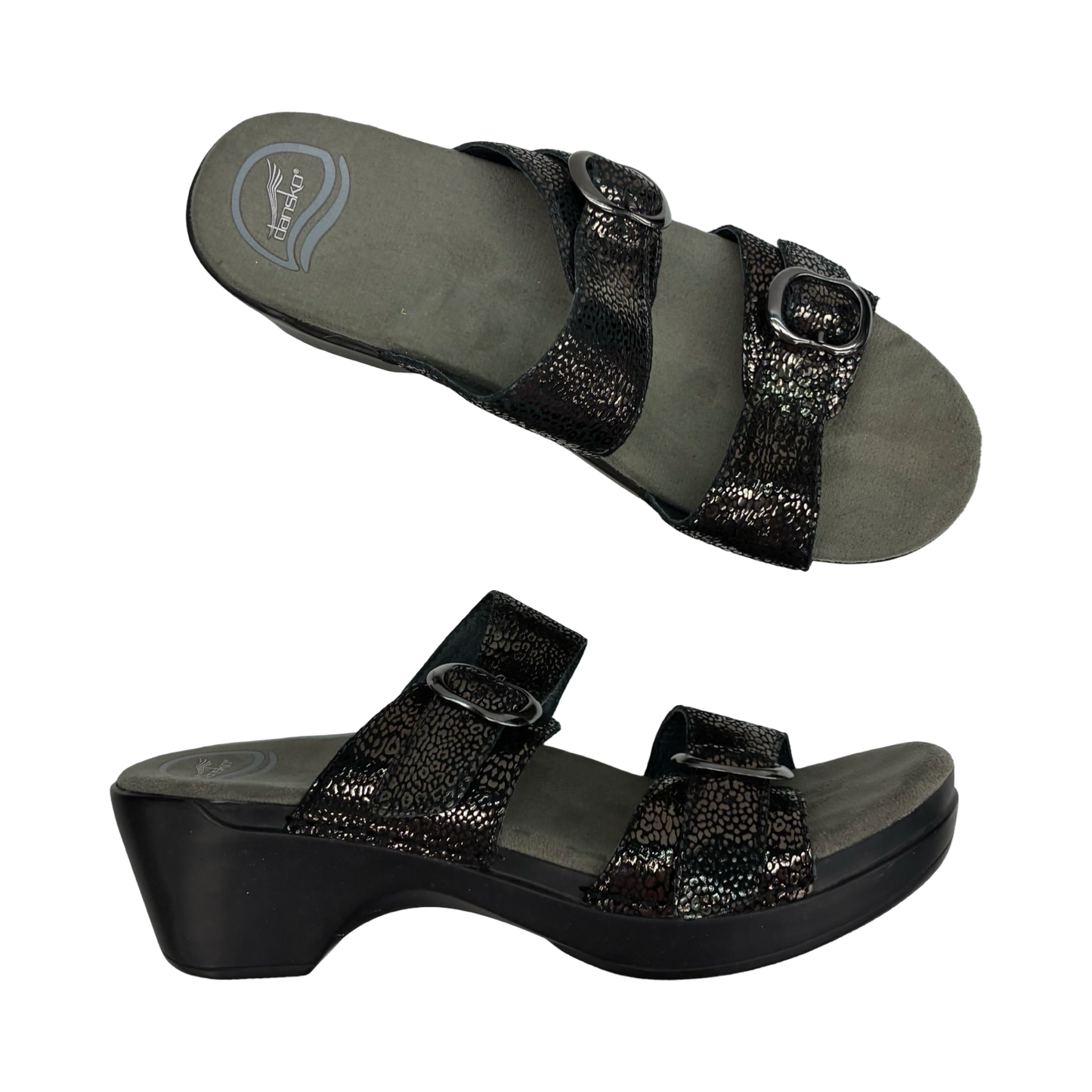 Sandals Heels Wedge By Dansko In Black, Size:9.5