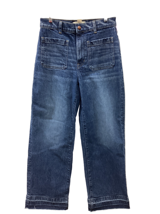 Jeans Wide Leg By Madewell In Blue Denim, Size:4