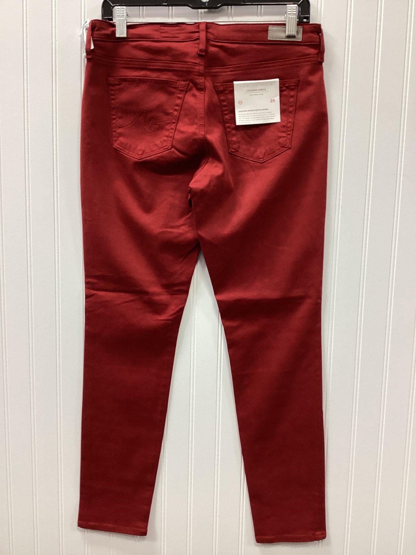 Jeans Skinny By Adriano Goldschmied In Red Denim, Size:6