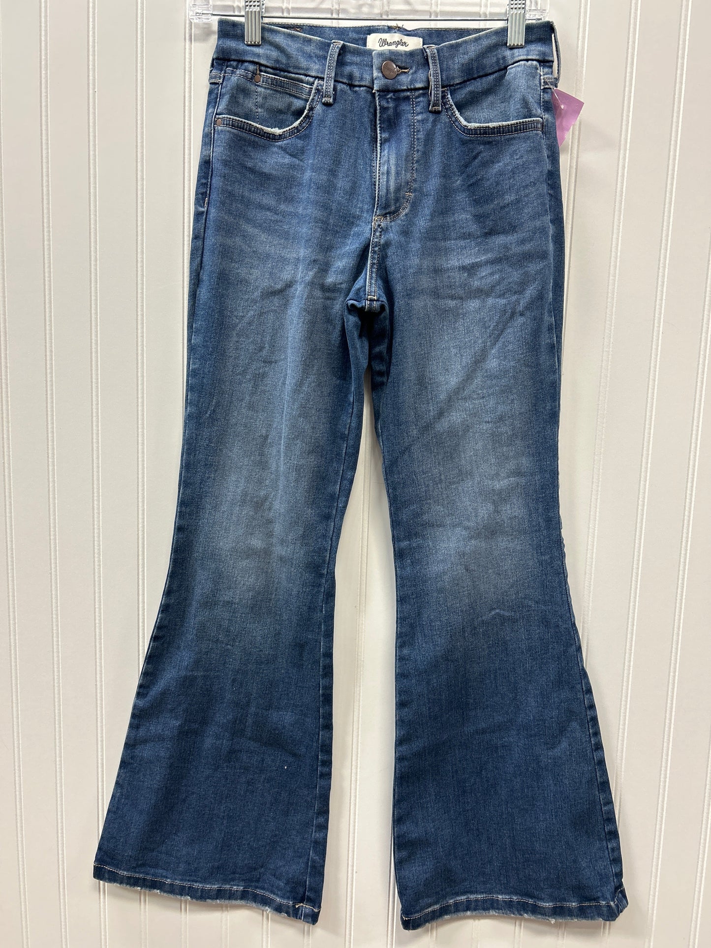 Jeans Flared By Wrangler In Blue Denim, Size:6