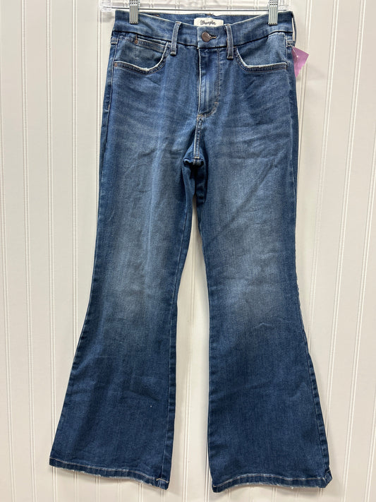 Jeans Flared By Wrangler In Blue Denim, Size:6