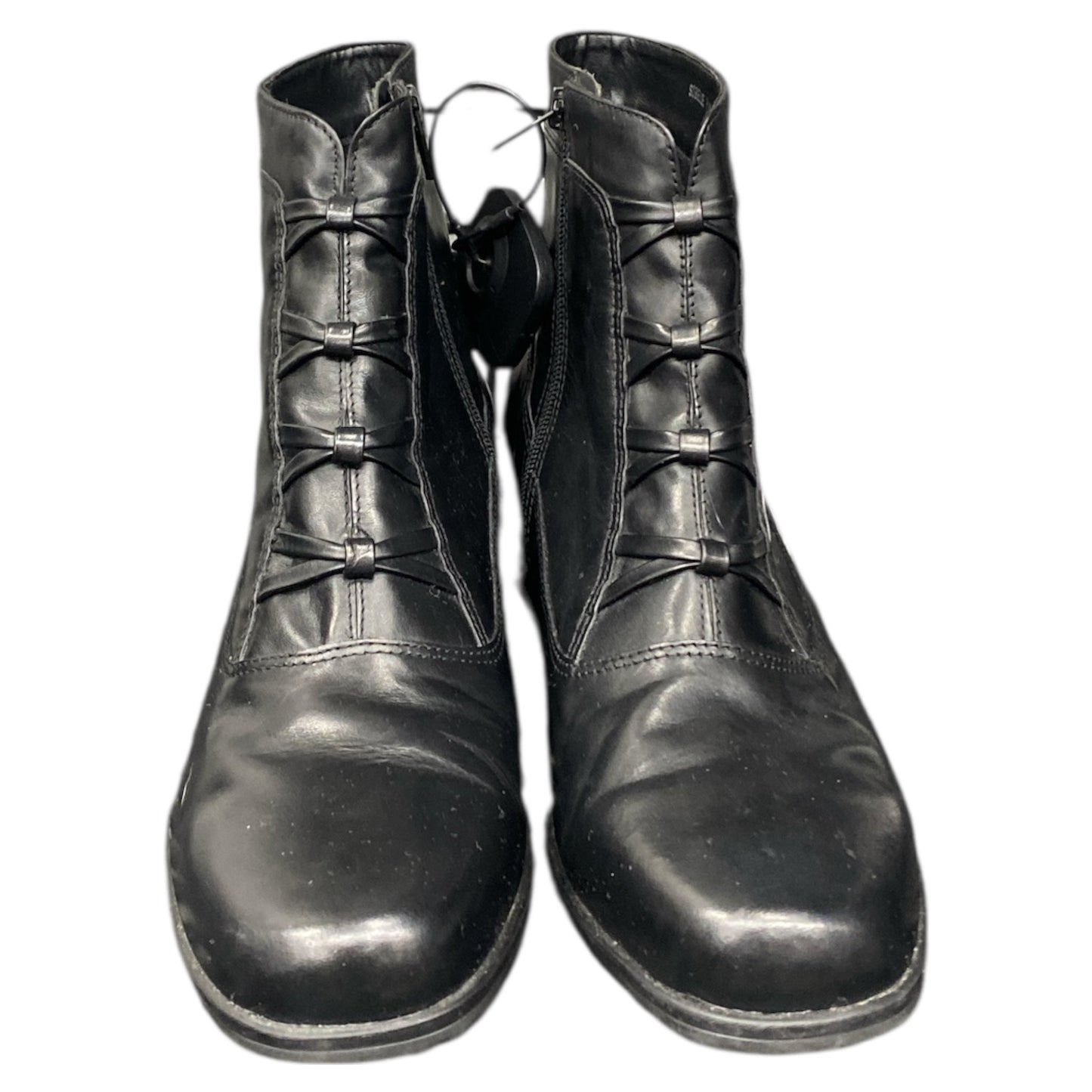 Boots Ankle Heels By Accent In Black, Size:8