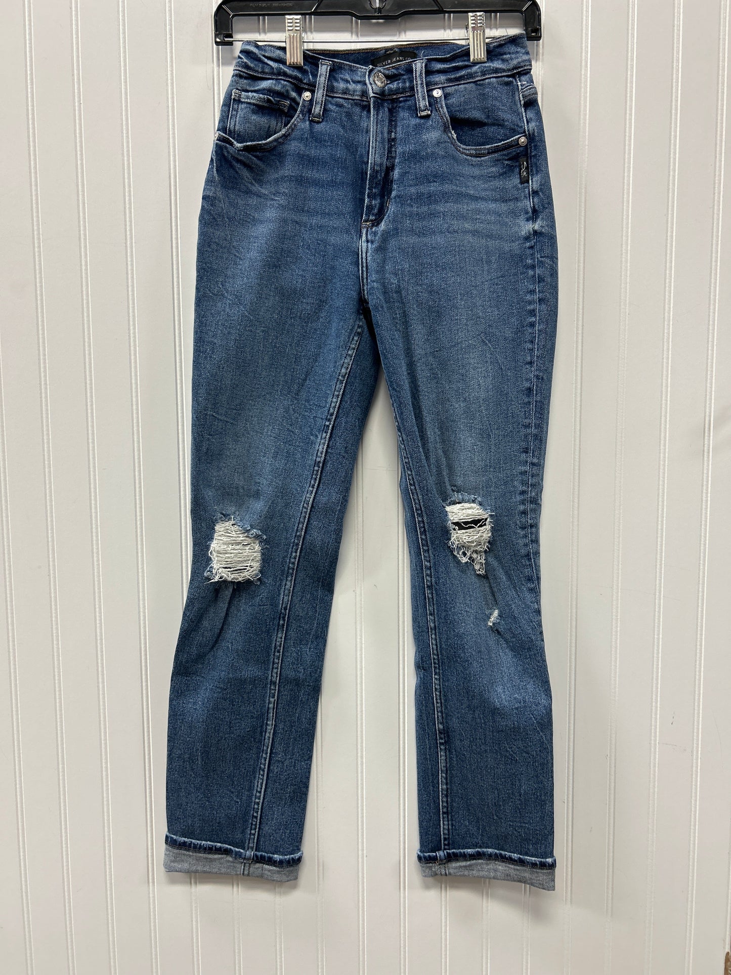 Jeans Skinny By Silver In Blue Denim, Size:2