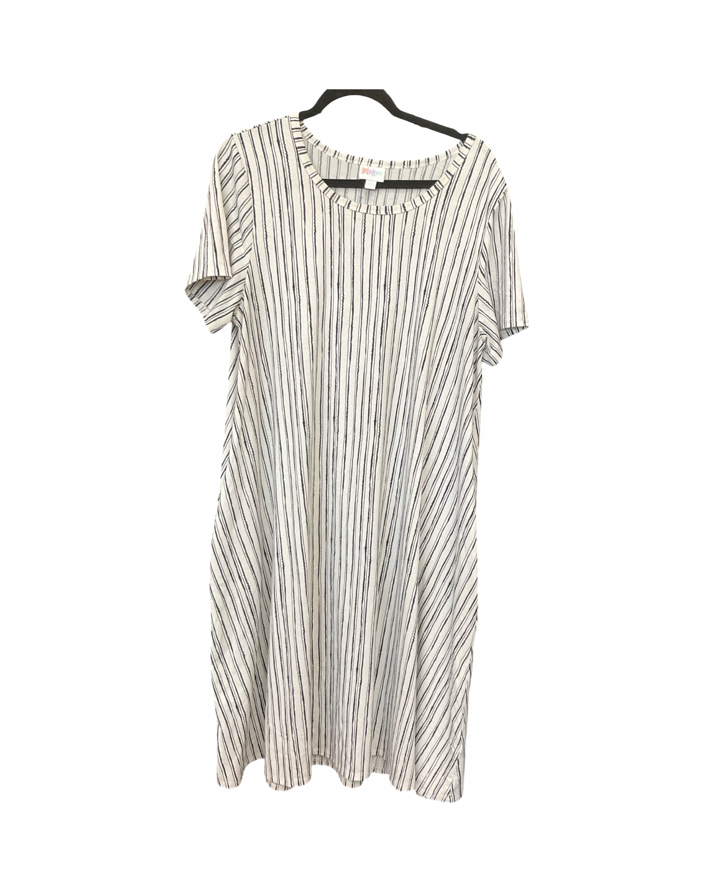 Dress Casual Midi By Lularoe In White, Size:2X