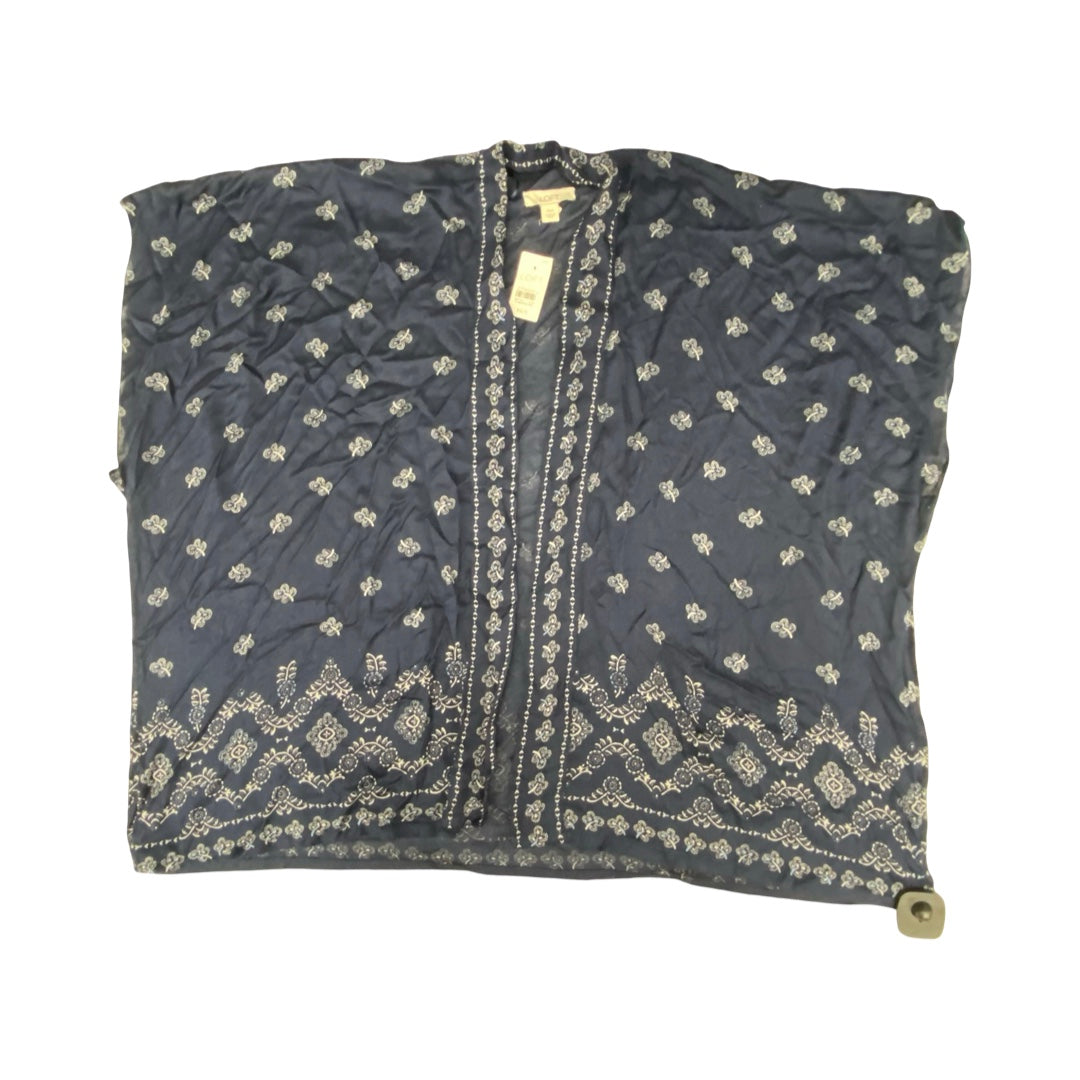 Cardigan By Loft In Blue & White, Size:Xs
