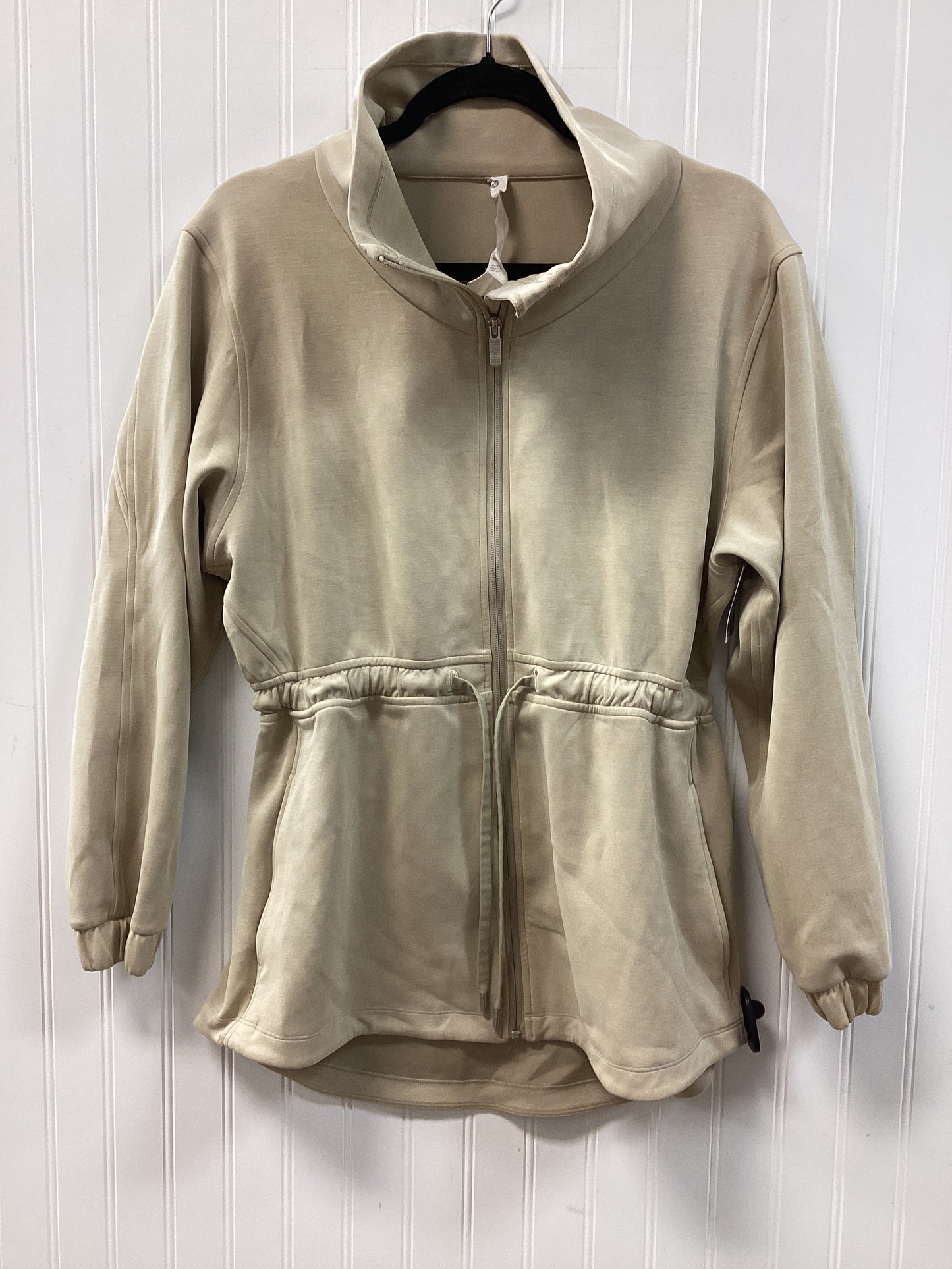 Athletic Jacket By Lululemon In Tan, Size:6