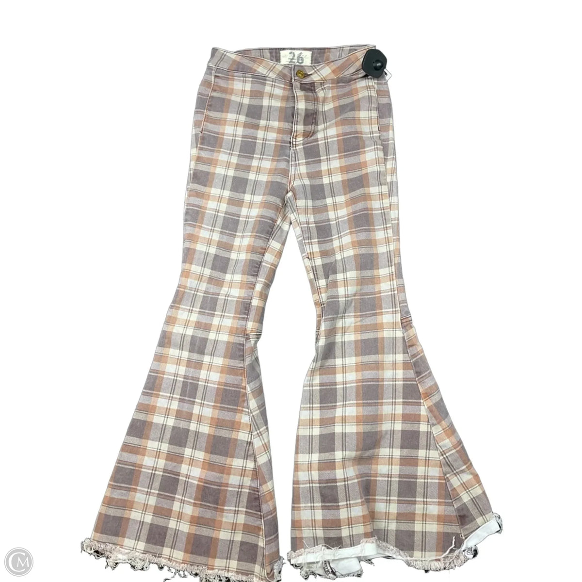 Jeans Flared By We The Free In Plaid Pattern, Size: 2