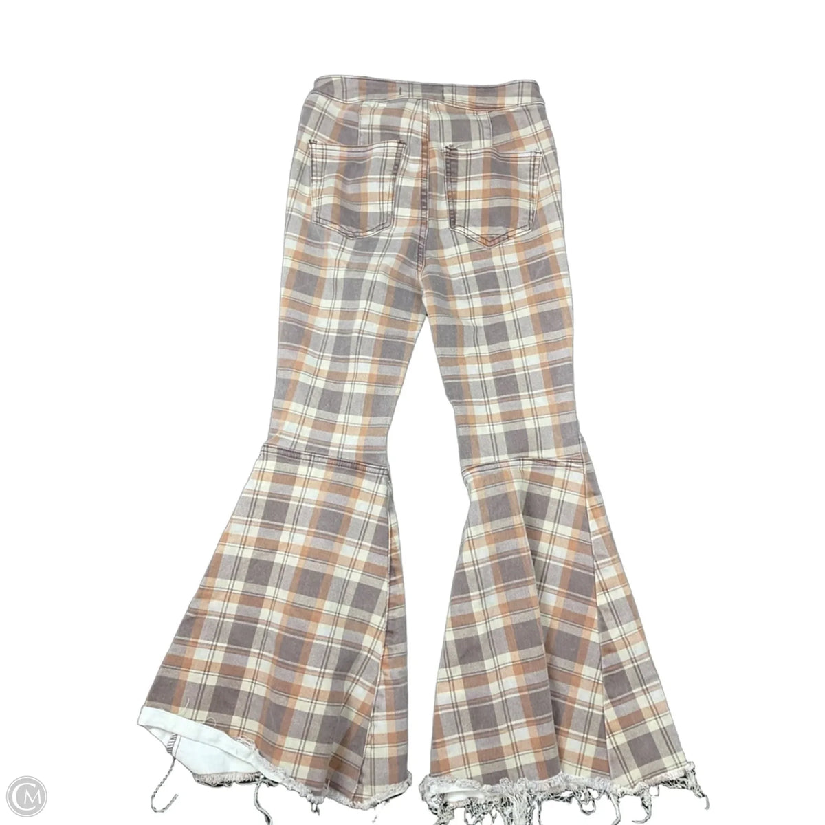 Jeans Flared By We The Free In Plaid Pattern, Size: 2
