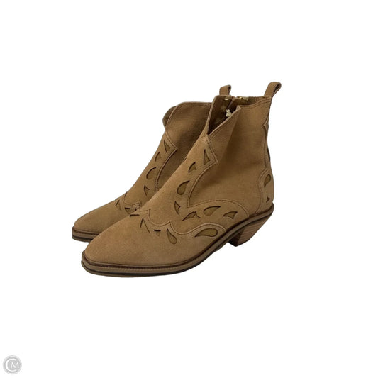 Boots Ankle Heels By Kelsi Dagger In Tan, Size: 5.5