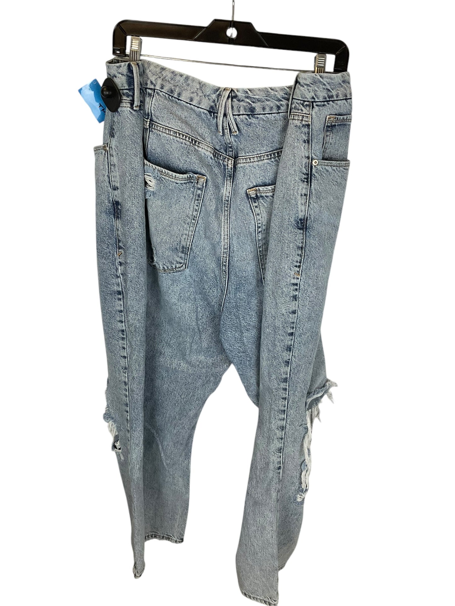 Jeans Straight By Good American In Blue Denim, Size: 22