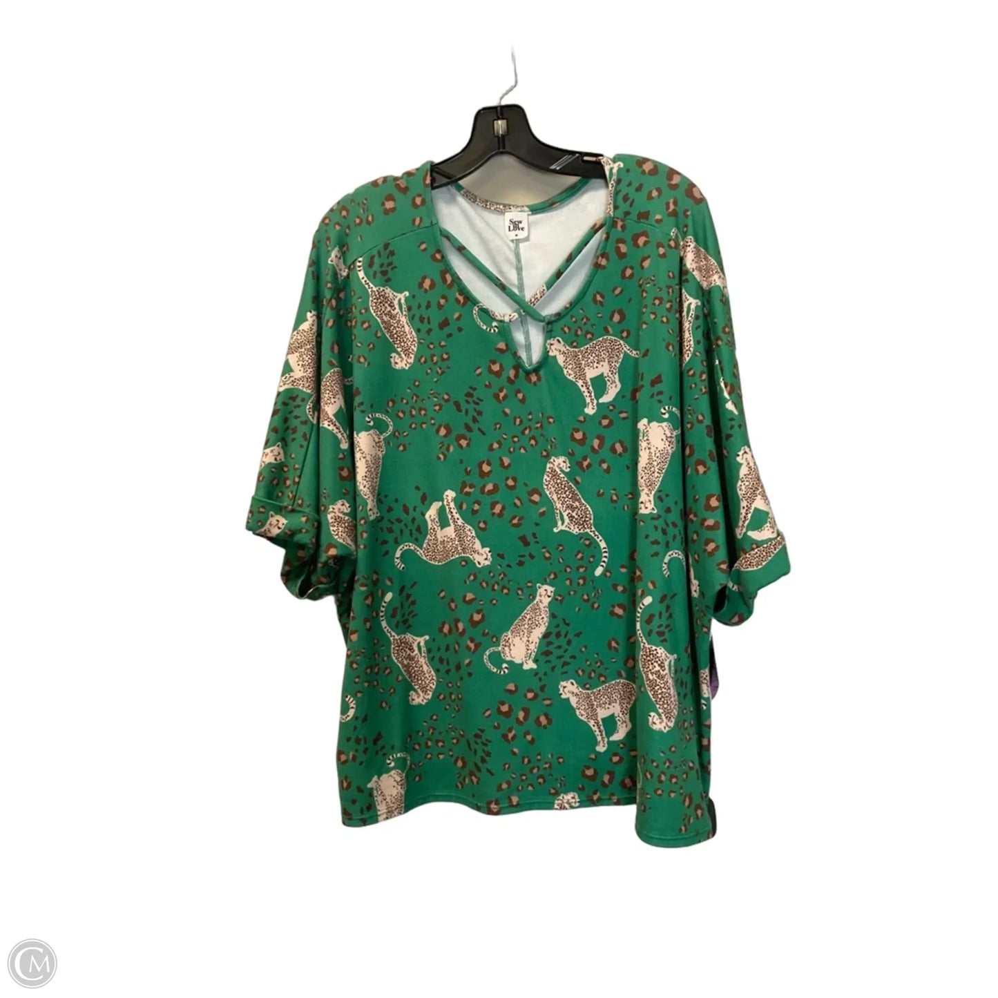 Top Short Sleeve By Sew In Love In Animal Print, Size: M