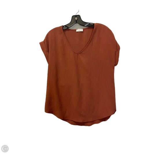 Top Short Sleeve Basic By Cme In Brown, Size: Mp