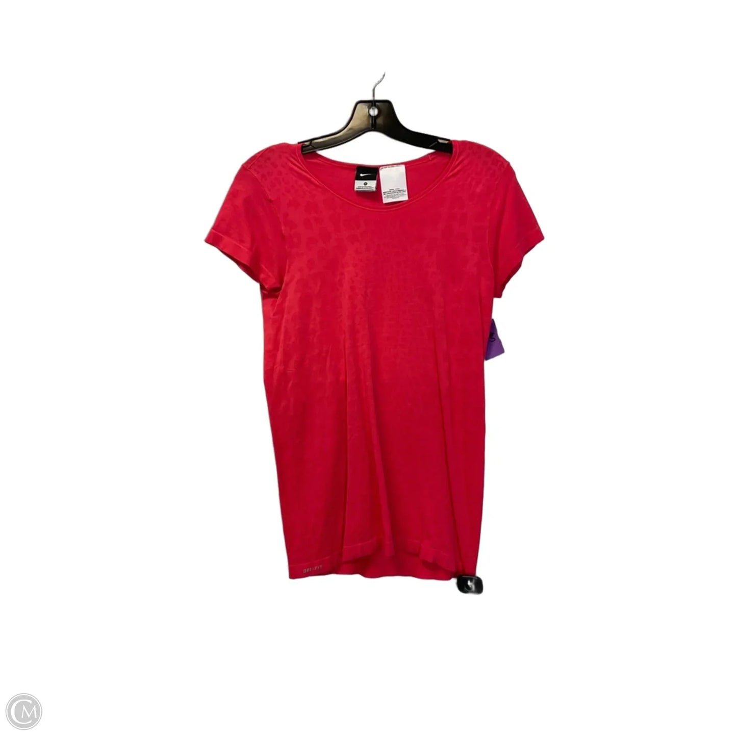 Athletic Top Short Sleeve By Nike Apparel In Red, Size: M