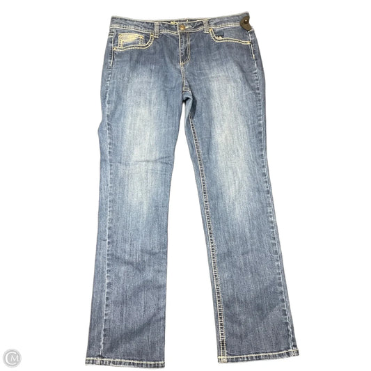 Jeans Straight By New Directions In Blue Denim, Size: 16