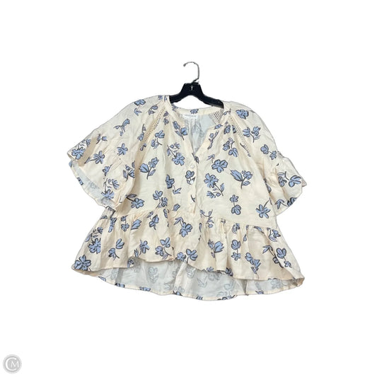 Top Short Sleeve By Vestique In Floral Print, Size: S