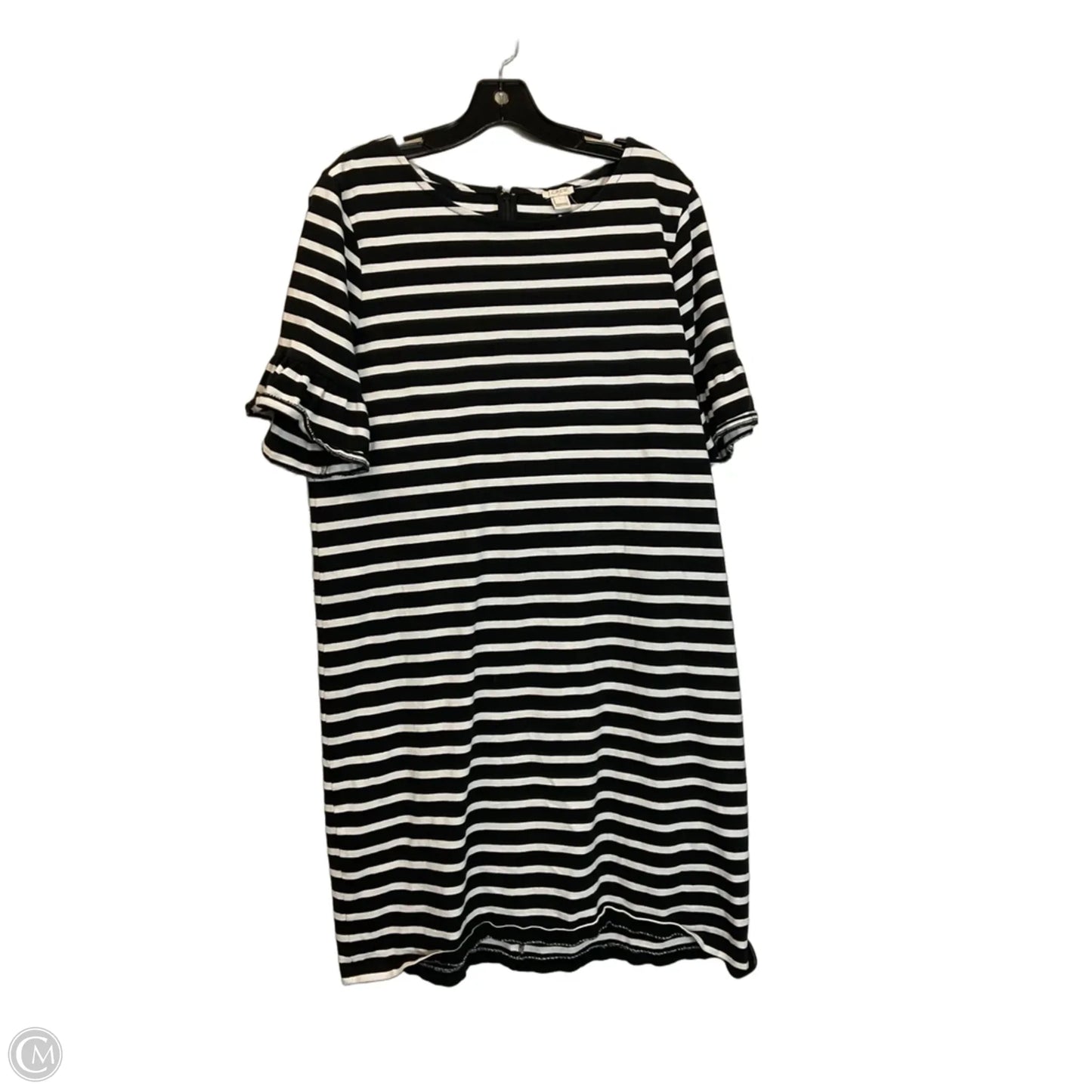 Dress Casual Midi By J. Crew In Black & White, Size: L