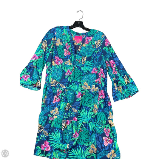 Dress Designer By Lilly Pulitzer In Blue & Green, Size: 0