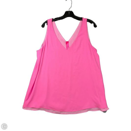 Top Sleeveless Designer By Lilly Pulitzer In Pink, Size: L