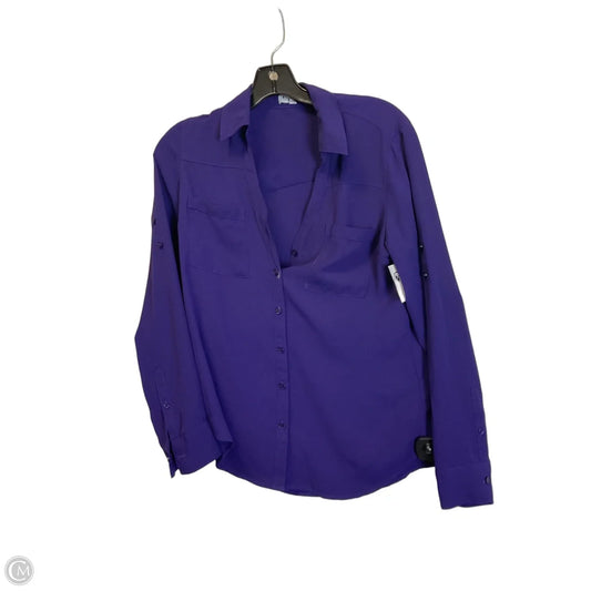 Top Long Sleeve By Express In Purple, Size: S