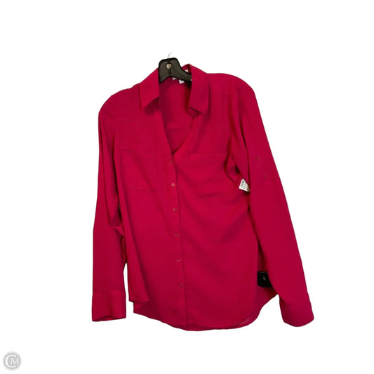 Top Long Sleeve By Express In Pink, Size: S