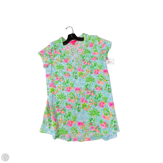 Top Short Sleeve Designer By Lilly Pulitzer In Multi-colored, Size: M