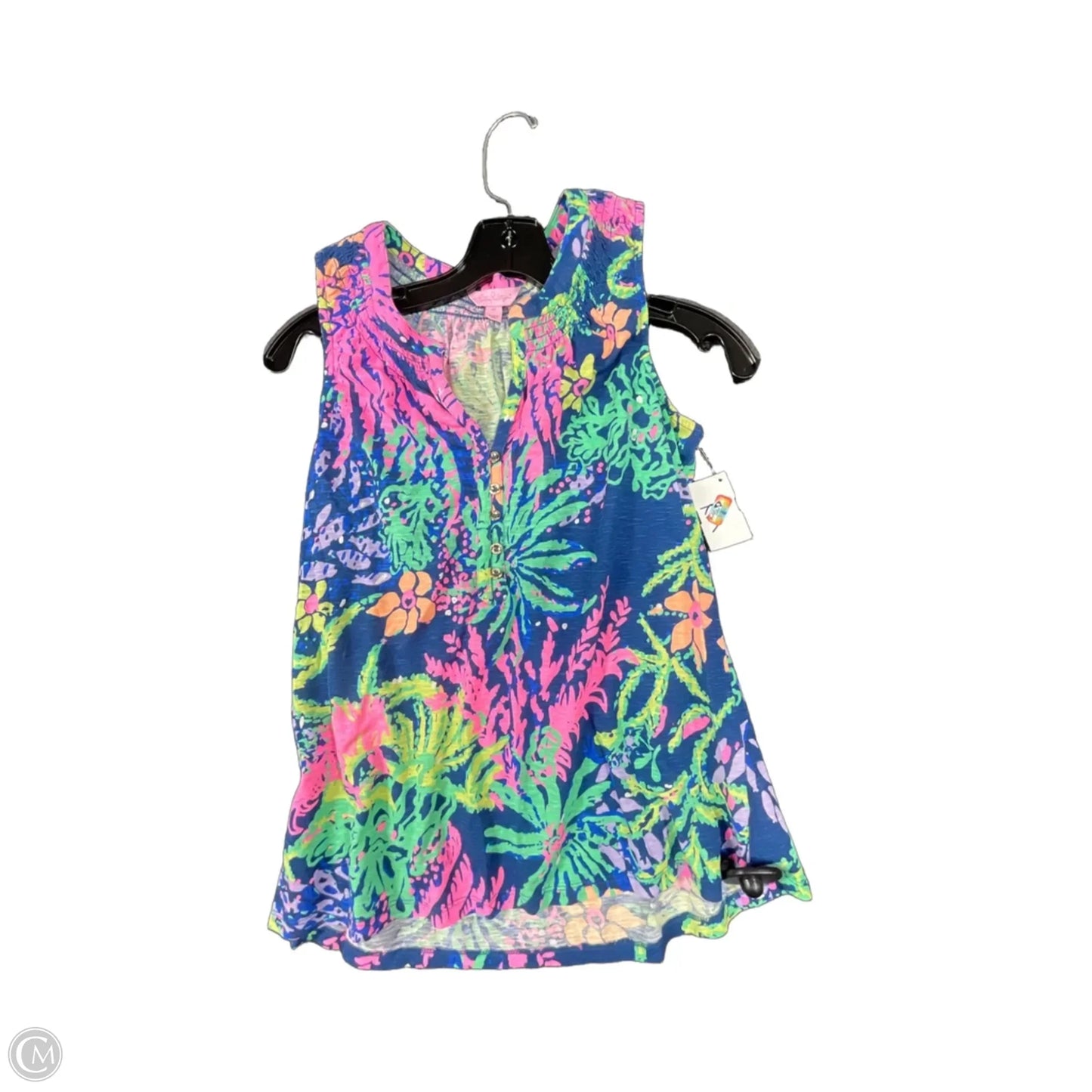 Top Sleeveless Designer By Lilly Pulitzer In Navy, Size: M