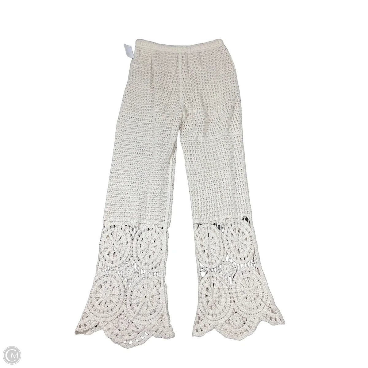 Pants Wide Leg By Solitaire In Cream, Size: M